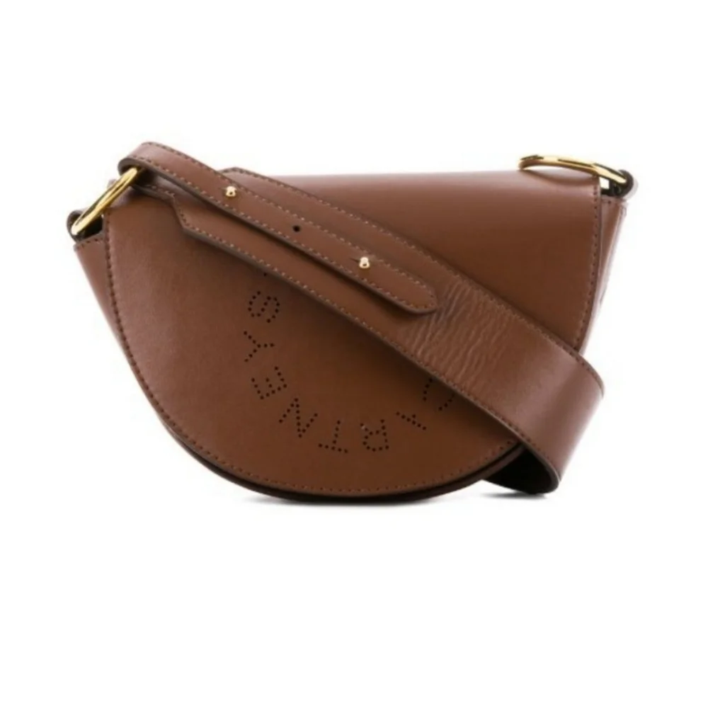 Stella McCartney Brown Logo Saddle Flap Shoulder Bag - Picture 4 of 12